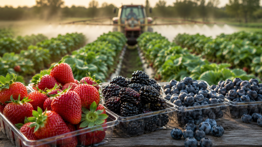 residuos de pesticidas en la frutilla