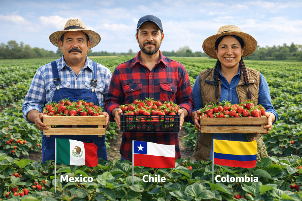 producción de frutilla en Latinoamérica