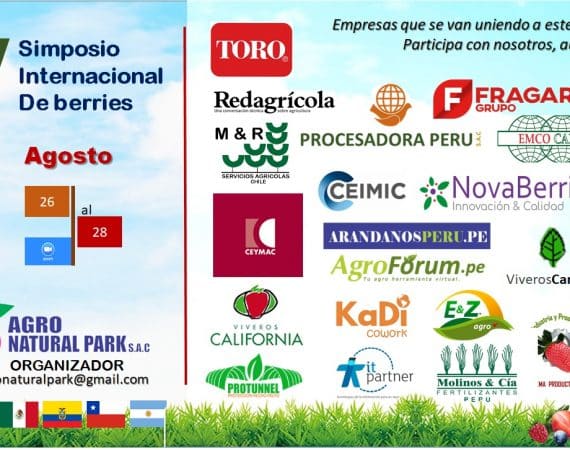 4to Simposio Internacional de Berries en Perú se llevará a cabo en Agosto en modalidad online